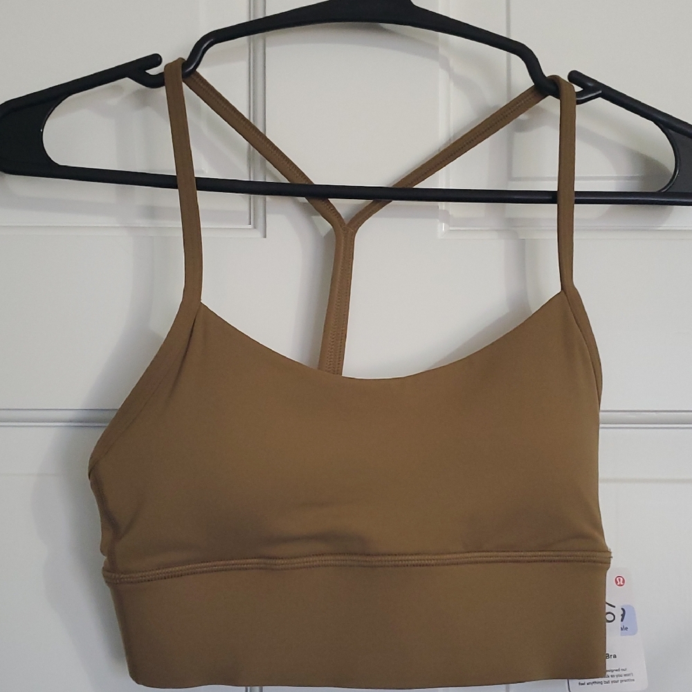 NWT Lululemon Flow Y Nulu Longline Bra Sz 2 Allspice